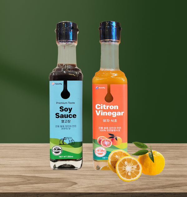 Choose any two bottles  and get 50% off - Premium Taste  Anchovy Soy Sauce 250 ml/ Omija Vinegar 250 ml